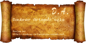 Daubner Artemíszia névjegykártya